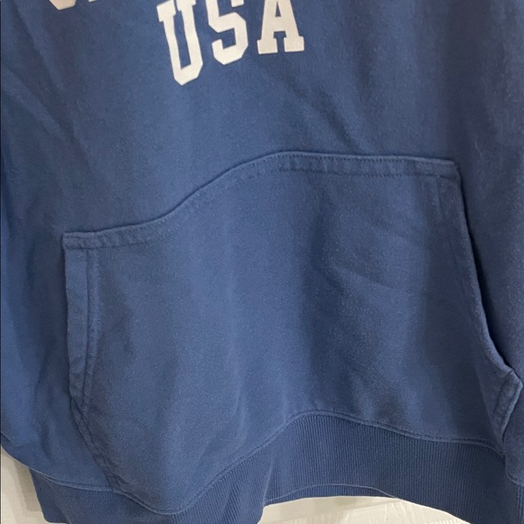 GAP Blue Athletic Hoodie with White Print - Picture 3 of 7